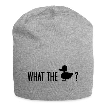 Ce qui le canard? C'est quoi ce bordel? WTF canard - Bonnet en jersey - gris chiné - Devant