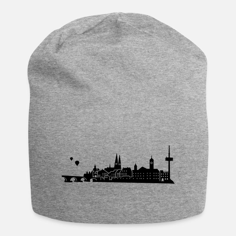 Regensburg Skyline - Jersey Beanie - heather grey