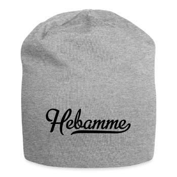 Hebamme - Jersey-Beanie - Grau meliert - Vorne
