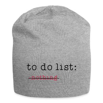 to-do list - Jersey Beanie - heather grey - Front
