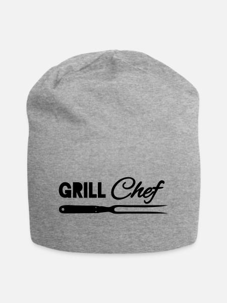 Grill chef - Jersey-Beanie - Grau meliert