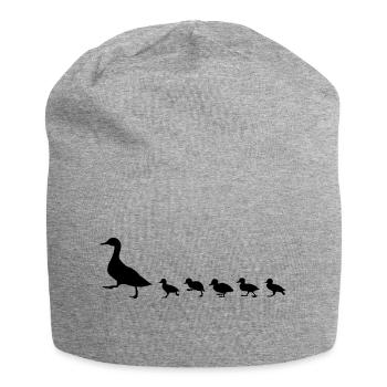 canard et des canetons, duck - Bonnet en jersey - gris chiné - Devant