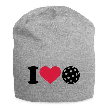 I love Floorball - Jersey-Beanie - Grau meliert - Vorne