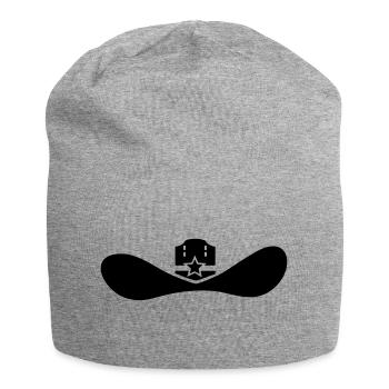 cowboy hut / stetson hat (1c) - Jersey Beanie - heather grey - Front