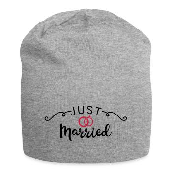 just married - Jersey-Beanie - Grau meliert - Vorne