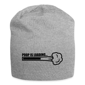 Poop Is Loading - Jersey-Beanie - Grau meliert - Vorne
