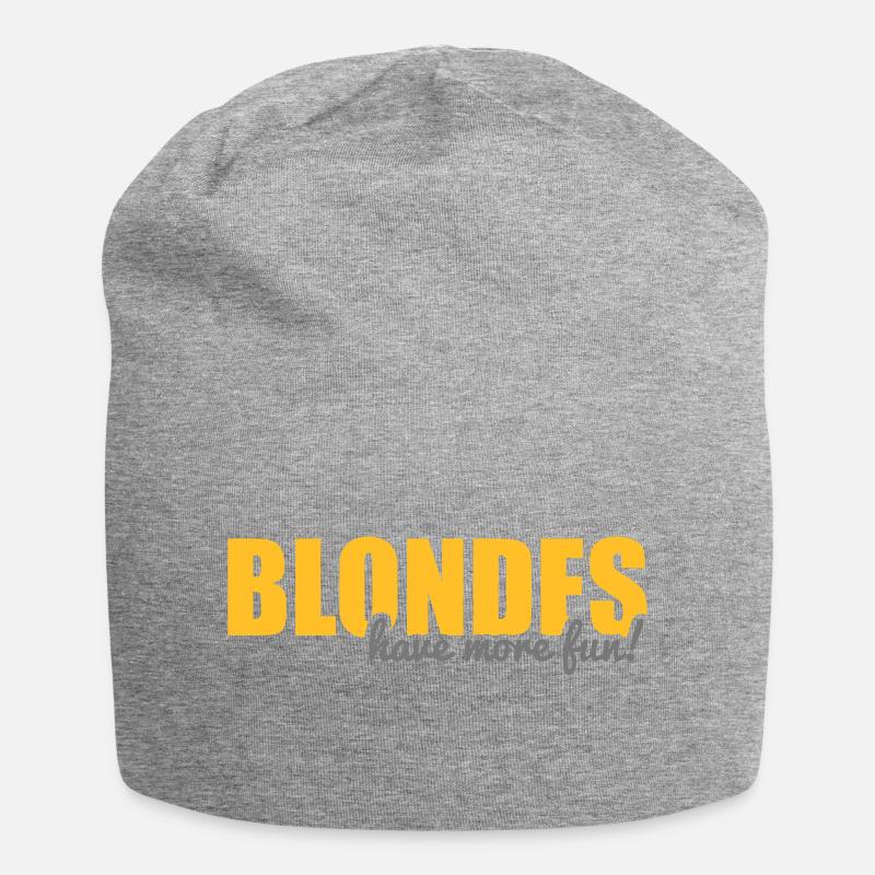 Blondes have more fun! - Jersey Beanie - heather grey