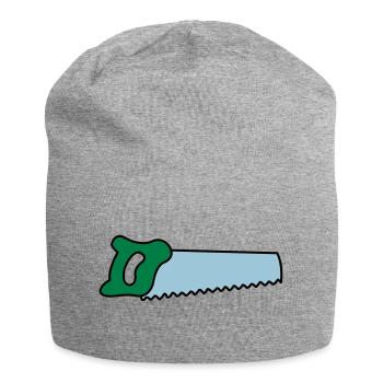 säge - Jersey-Beanie - Grau meliert - Vorne