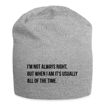 always right - Jersey Beanie - heather grey - Front