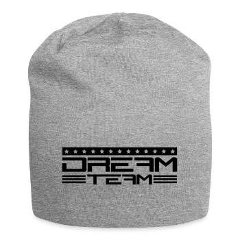 Text writing friends couple couples dream team - Jersey Beanie - heather grey - Front