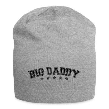 Fête des pères logo Big Daddy héros papa Vater - Bonnet en jersey - gris chiné - Devant