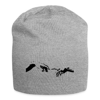 Hände - Jersey-Beanie - Grau meliert - Vorne