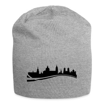 Skyline Salzburg Welle - Jersey-Beanie - Grau meliert - Vorne