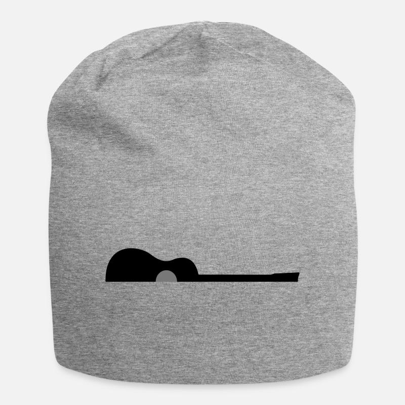 Gitarre - Jersey-Beanie - Grau meliert