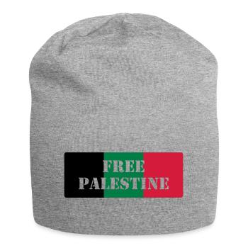 Free Palestine - Bonnet en jersey - gris chiné - Devant