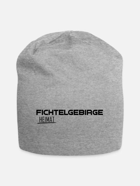 Fichtelgebirge Heimat - Jersey-Beanie - Grau meliert