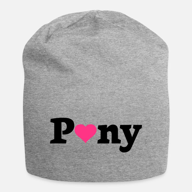 Pony Herz - Jersey-Beanie - Grau meliert