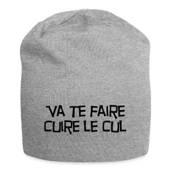 Va te faire cuire le cul ! Citation / Humour - Jersey-Beanie - Grau meliert - Vorne