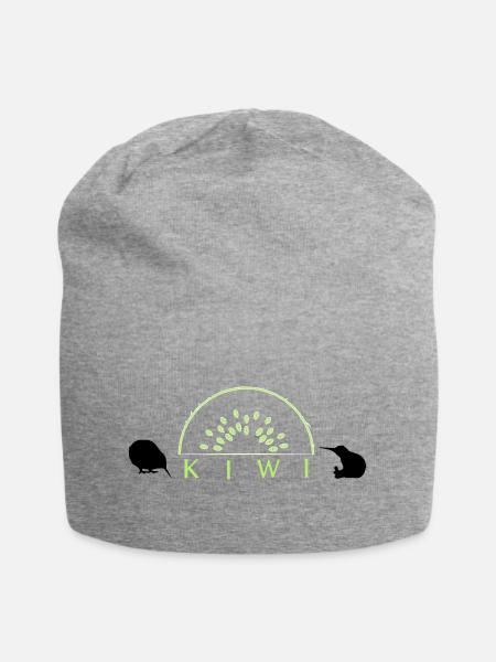 kiwi - Jersey Beanie - heather grey