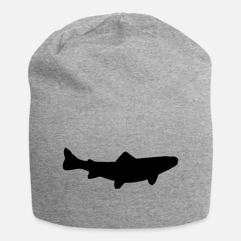 Bachforelle - Fisch - Fish - Jersey-Beanie - Grau meliert