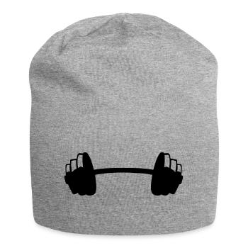 Hantel Krafttraining Bodybuilding Gewicht 8 - Jersey-Beanie - Grau meliert - Vorne