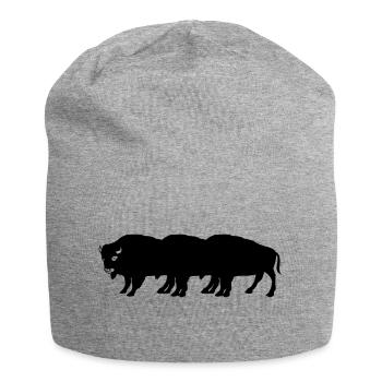 bisons - Jersey-Beanie - Grau meliert - Vorne