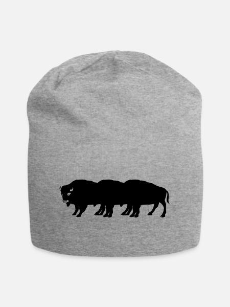 bisons - Jersey-Beanie - Grau meliert