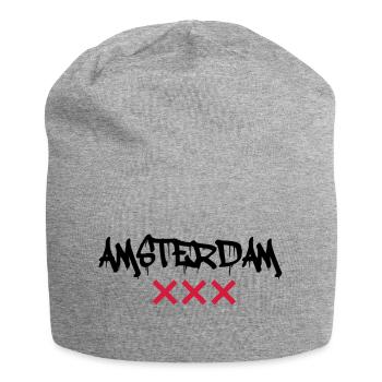 amsterdam - Jersey-Beanie - Grau meliert - Vorne