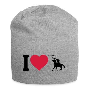 J'aime l'équitation western - Bonnet en jersey - gris chiné - Devant