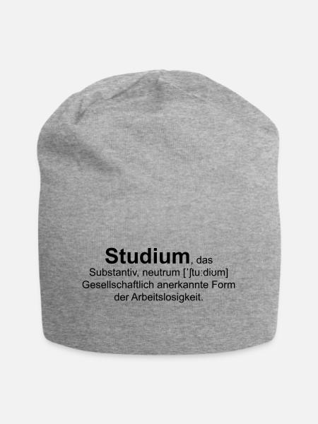 Studium, das - Jersey-Beanie - Grau meliert