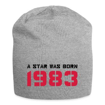 Birth Year Born In - Made in 1983 - Jersey Beanie - heather grey - Front