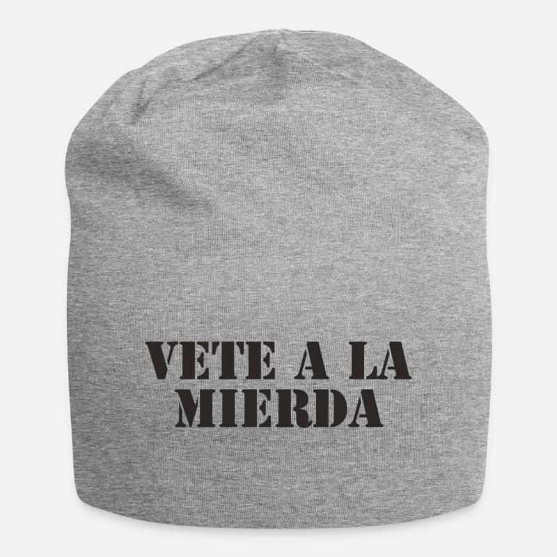 Spanisch Spruch spanische Sprache - Jersey-Beanie - Grau meliert
