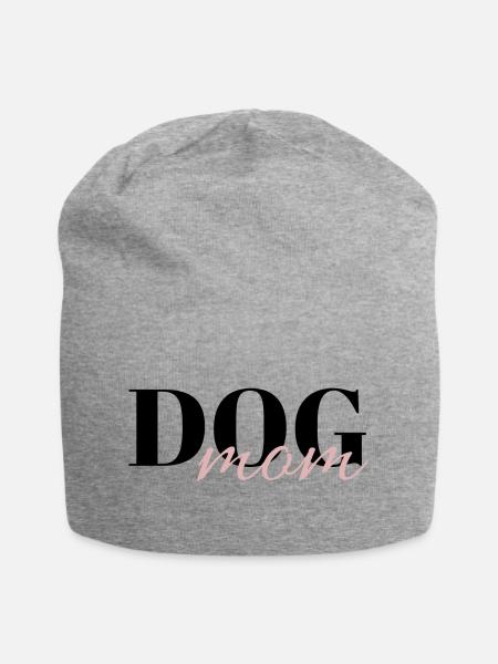 Dogmom - Jersey-Beanie - Grau meliert