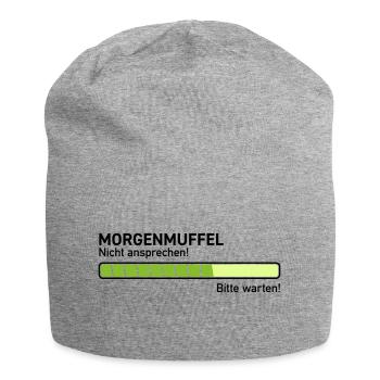 Morgenmuffel nicht ansprechen ausschlafen zu früh - Jersey-Beanie - Grau meliert - Vorne