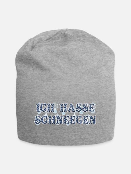 Schneegen / Schnee-Regen - Jersey-Beanie - Grau meliert