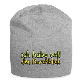 lustige Aussage ich habe voll den Durchblick - Jersey-Beanie - Grau meliert - Vorne