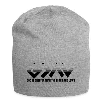 God is Greater than the Highs and Lows - Jersey Beanie - heather grey - Front