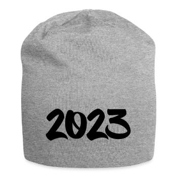 2023 - Jersey-Beanie - Grau meliert - Vorne