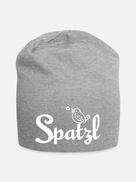 Spatzl – Kosename der Bayern - Jersey-Beanie - Grau meliert
