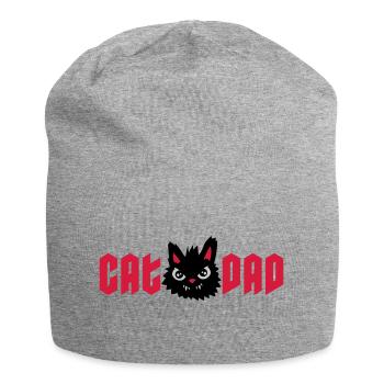 Wild Cat Cat Dad - Jersey Beanie - heather grey - Front