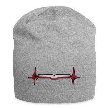 Livre de pages de fréquence de fréquence de pouls - Bonnet en jersey - gris chiné - Devant