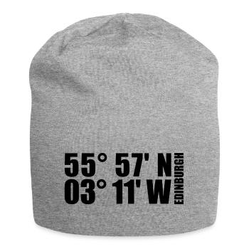 Coordonnées d’Édimbourg - Bonnet en jersey - gris chiné - Devant