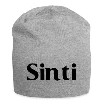 Sinti Black Script - Jersey Beanie - heather grey - Front