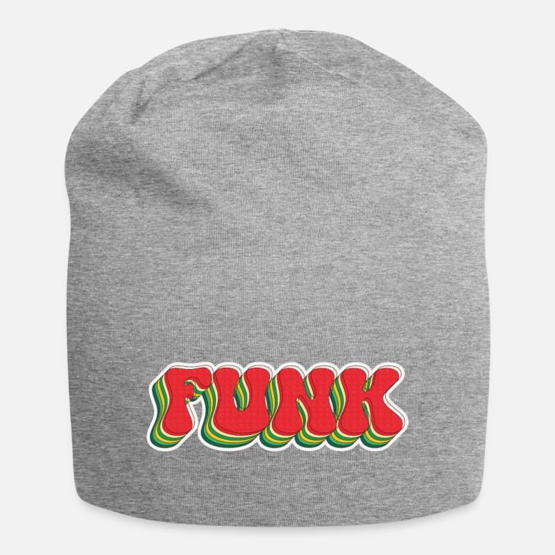 Funk Retro - Jersey-Beanie - Grau meliert