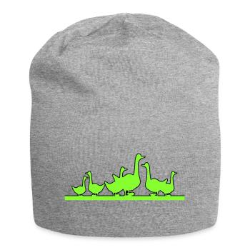 Famille des oies - Bonnet en jersey - gris chiné - Devant