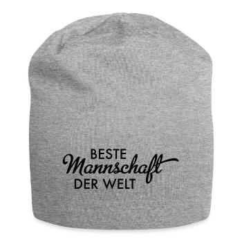 Beste Mannschaft der Welt - Jersey-Beanie - Grau meliert - Vorne