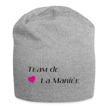 Team de la mariée - Bonnet en jersey - gris chiné - Devant