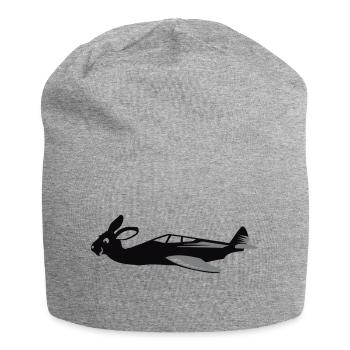 Bunny Air lapin volant propagation VECTORGRAPHIC - Bonnet en jersey - gris chiné - Devant
