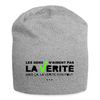 Vérité - Bonnet en jersey - gris chiné - Devant