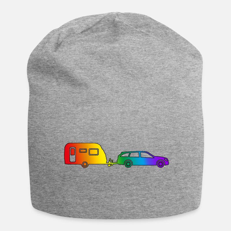 Gespann pride rand - Jersey Beanie - heather grey